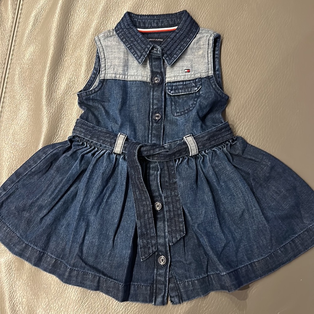 NWOT Tommy Hilfiger premium denim button down girls jean dress